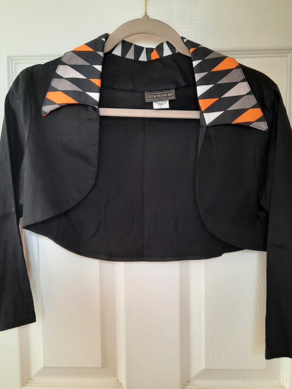 Pinup couture halloween harlequin bolero - Picture 2 of 2